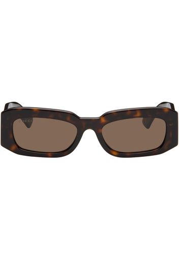 Gucci Tortoiseshell Rectangular Sunglasses