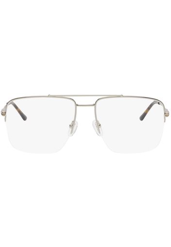 Gucci Silver Aviator Glasses