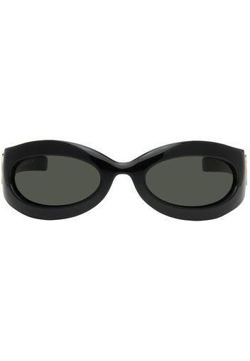 Gucci Black Oval Sunglasses