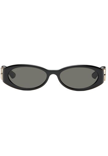 Gucci Black Oval Sunglasses