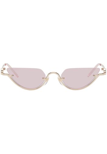 Gucci Gold Cat-Eye Sunglasses