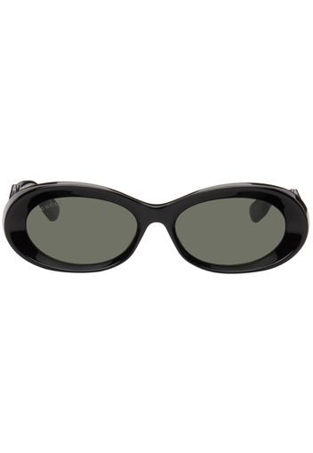 Gucci Black Oval Sunglasses