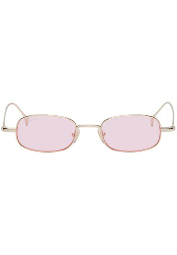 Gucci Gold Rectangular Sunglasses