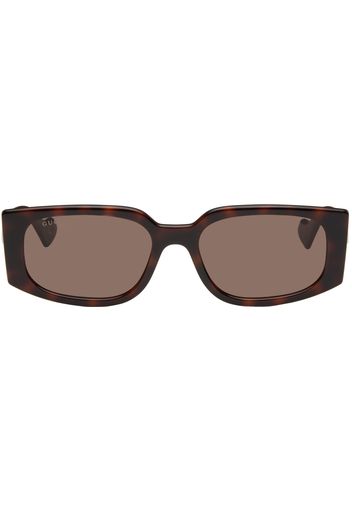 Gucci Tortoiseshell Rectangular Sunglasses