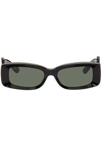 Gucci Black Rectangular Sunglasses