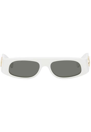 Gucci White Geometric Sunglasses