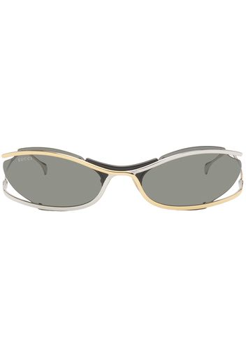 Gucci Silver & Gold Cat Eye Sunglasses