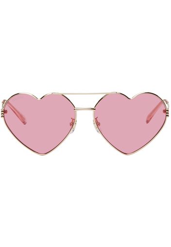 Gucci Gold Heart Sunglasses