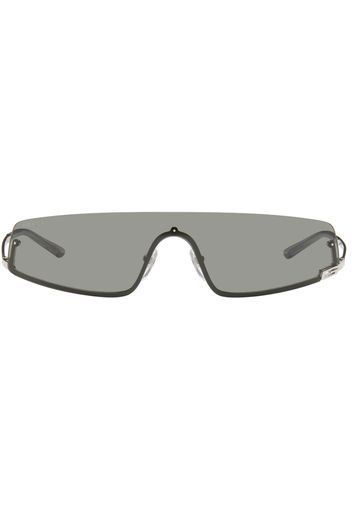 Gucci Silver Mask-Shaped Sunglasses