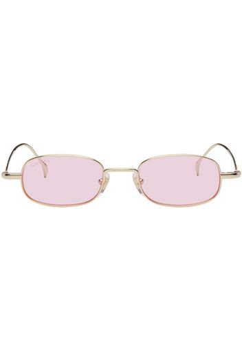 Gucci Gold Rectangular Sunglasses