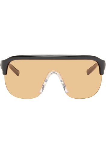 Gucci Black & Orange Mask-Shaped Sunglasses