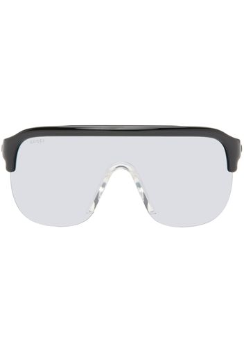 Gucci Black Mask-Shaped Sunglasses