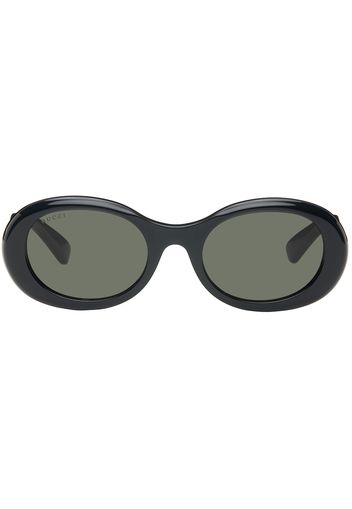 Gucci Black Oval Sunglasses