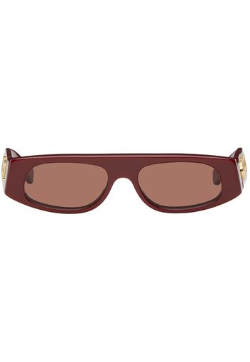 Gucci Burgundy Geometric Sunglasses