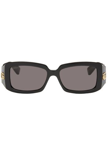 Gucci Black Rectangular Sunglasses