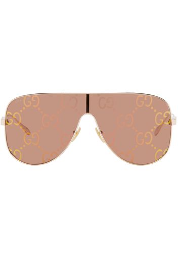 Gucci Rose Gold Mask Sunglasses