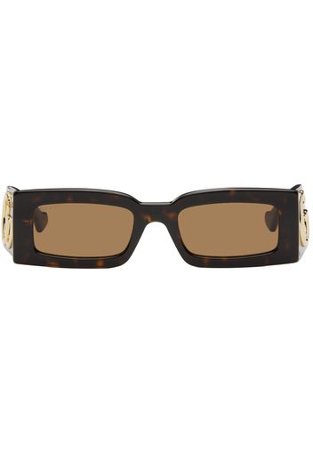 Gucci Brown Rectangular Sunglasses