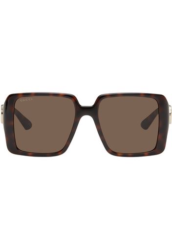 Gucci Brown Square Frame Sunglasses