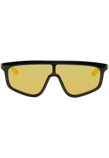 Gucci Black & Yellow Shield Sunglasses