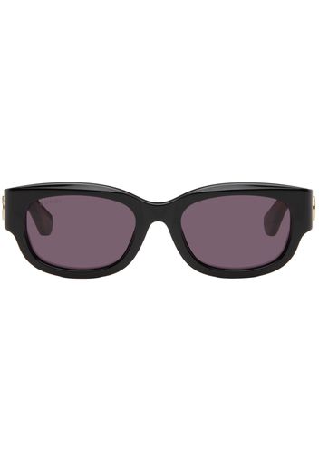 Gucci Black & Red Specialized Fit Oval Sunglasses