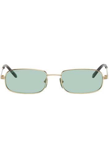 Gucci Gold Rectangular Sunglasses