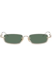 Gucci Gold Rectangular Sunglasses