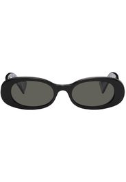 Gucci Black Oval Acetate Sunglasses