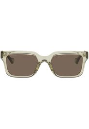 Gucci Green Rectangular Frame Sunglasses