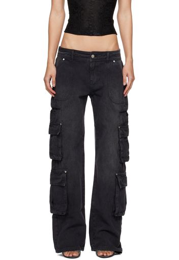 GUIZIO Black Hayes Cargo Pants