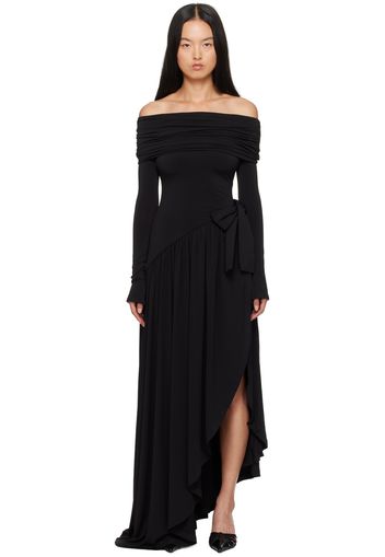 GUIZIO Black Lola Gown Maxi Dress