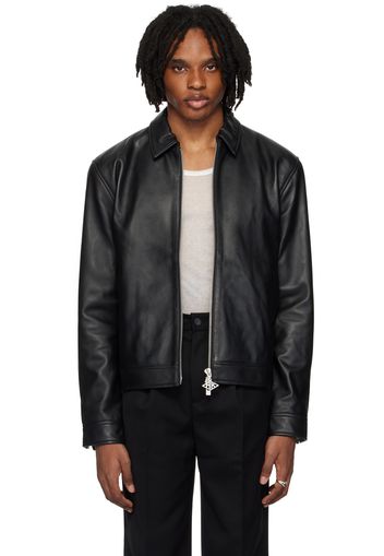 Han Kjobenhavn Black Zip Leather Jacket