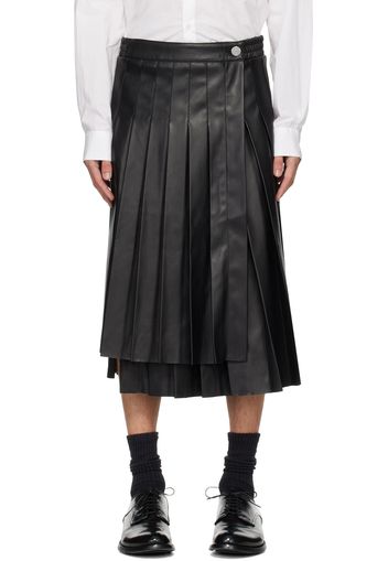 Han Kjobenhavn Black Pleated Faux-Leather Skirt