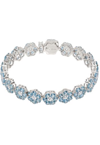 Hatton Labs Silver & Blue Daisy Tennis Bracelet