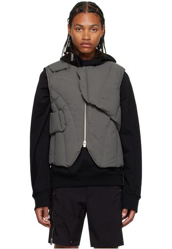 HELIOT EMIL Gray Layered Down Vest