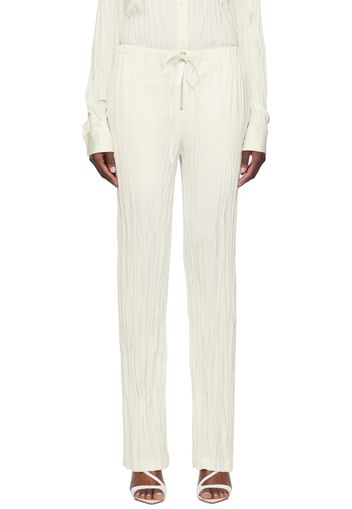 Helmut Lang Off-White Crushed Lounge Pants