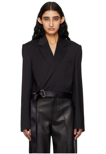 Helmut Lang Black Wrap Blazer