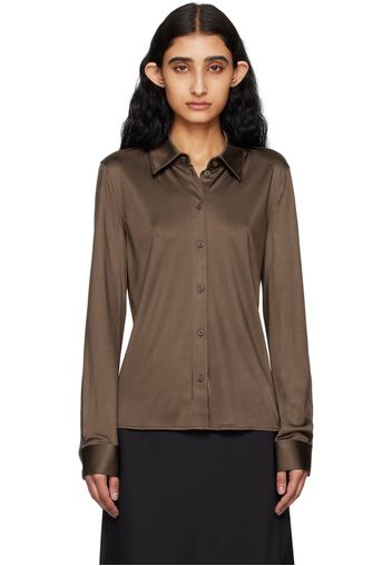 Helmut Lang Brown Slim Shirt