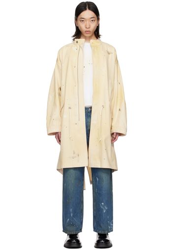 Helmut Lang Off-White Painted Denim Coat