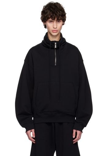 Helmut Lang Black Funnel Neck Sweatshirt