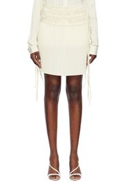 Helmut Lang Off-White Pleated Miniskirt