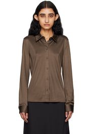 Helmut Lang Brown Slim Shirt