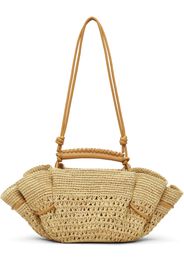 HEREU Beige & Tan Arta Mini Raffia Bag