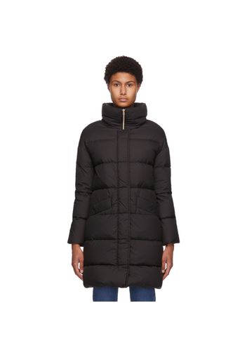 Herno Black Down Drop Shoulder Coat