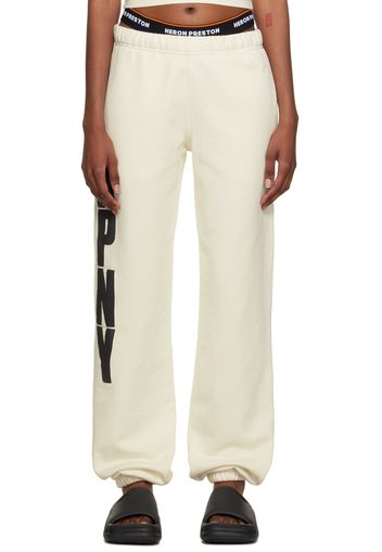 Heron Preston White 'HPNY' Lounge Pants