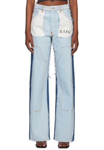 Heron Preston Blue Washed Insideout Carpenter Jeans