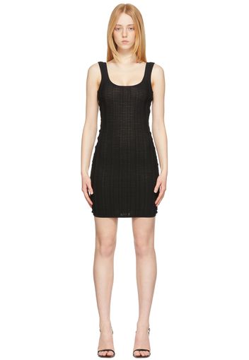 Herve Leger Black Shadow Stripe Mini Dress