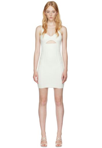 Herve Leger White Ottoman Minidress