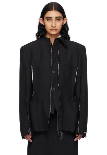 HODAKOVA Black Horse Hair Blazer