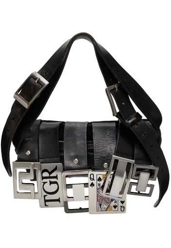 HODAKOVA Black Buckle Baguette Bag