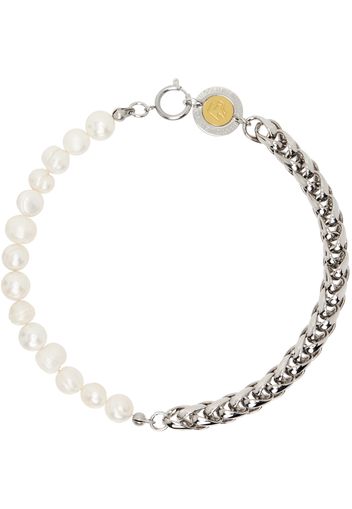 IN GOLD WE TRUST PARIS Silver Chain Pearl Necklace